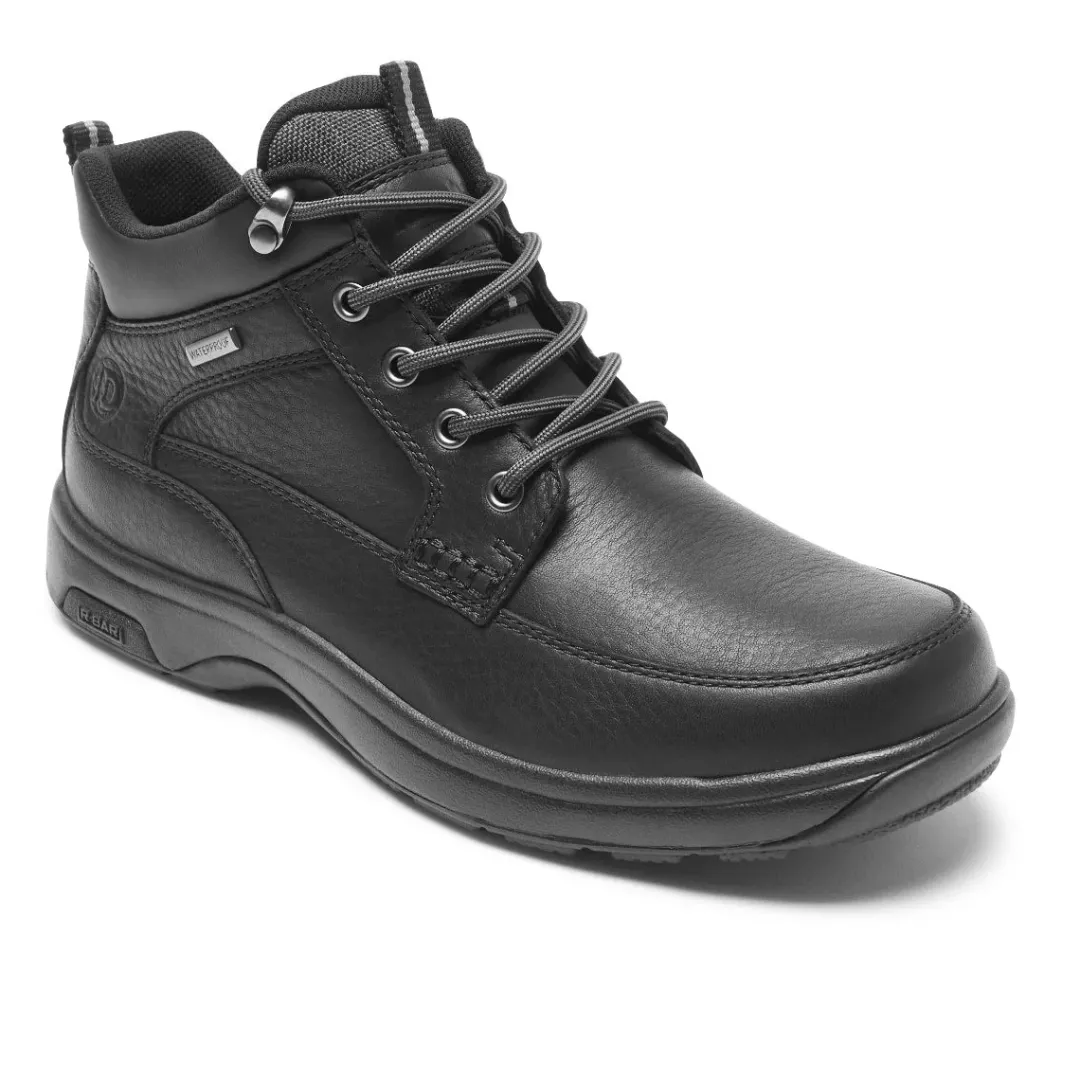 Wide|Boots>Rockport Men's 8000 Waterproof Mid Boot BLACKLEATHER