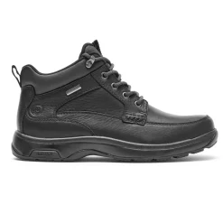 Wide|Boots>Rockport Men's 8000 Waterproof Mid Boot BLACKLEATHER