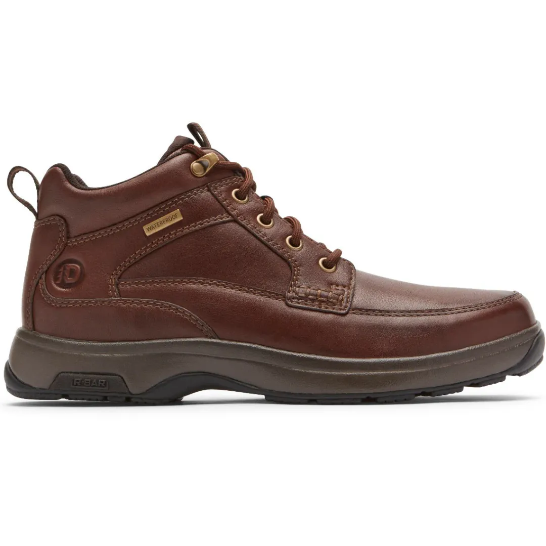 Wide|Boots>Rockport Men's 8000 Waterproof Mid Boot DARKBROWNLEATHER