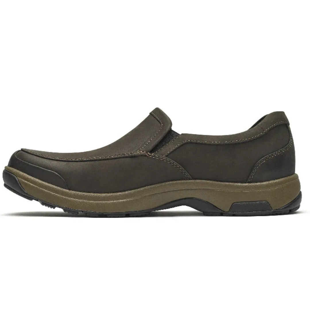 Wide|Shoes>Rockport Men's Battery Park Slip-On Casual Shoe BROWNNUBUCK
