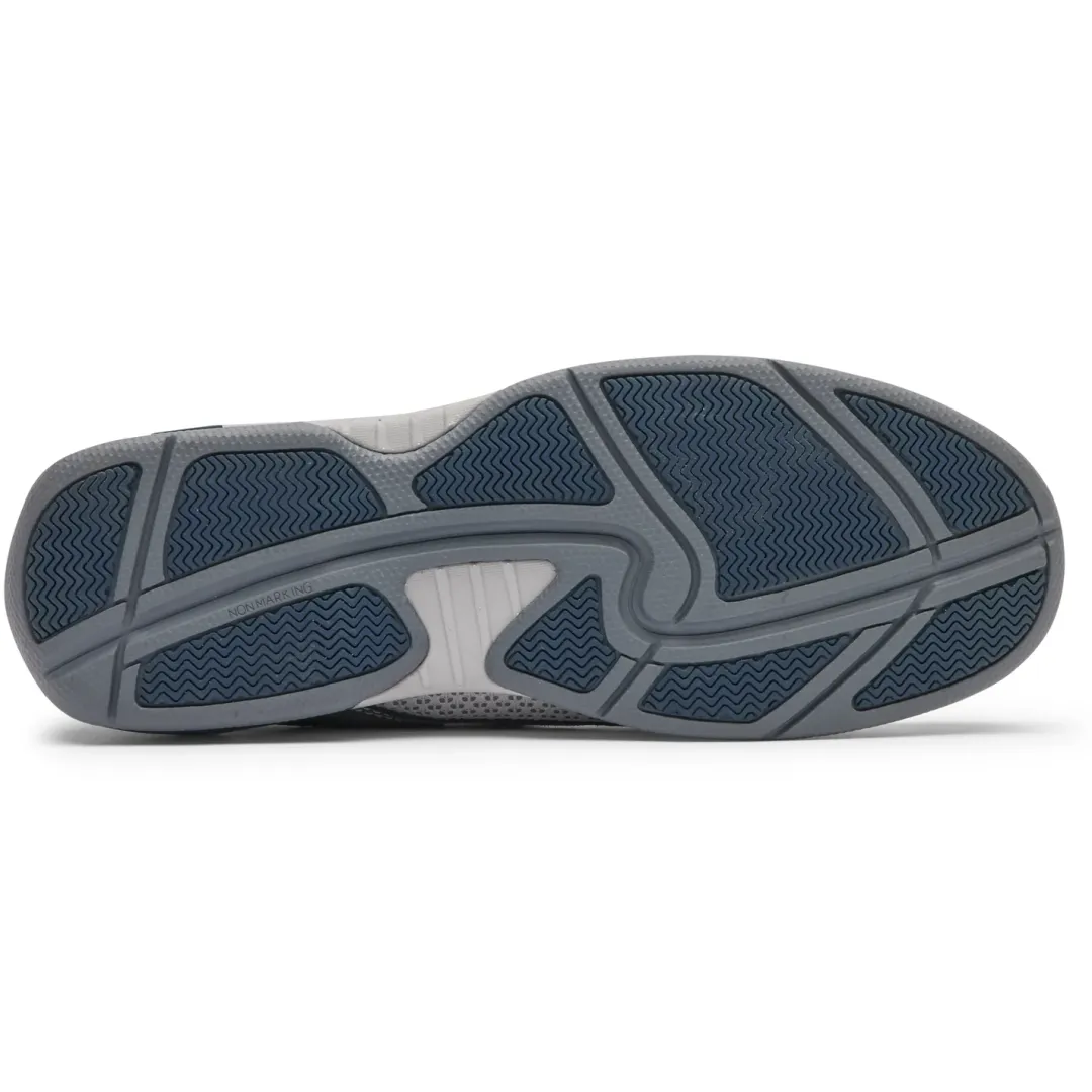 Wide>Rockport Men's Captain Boat Shoe Grey/NavyNubuck
