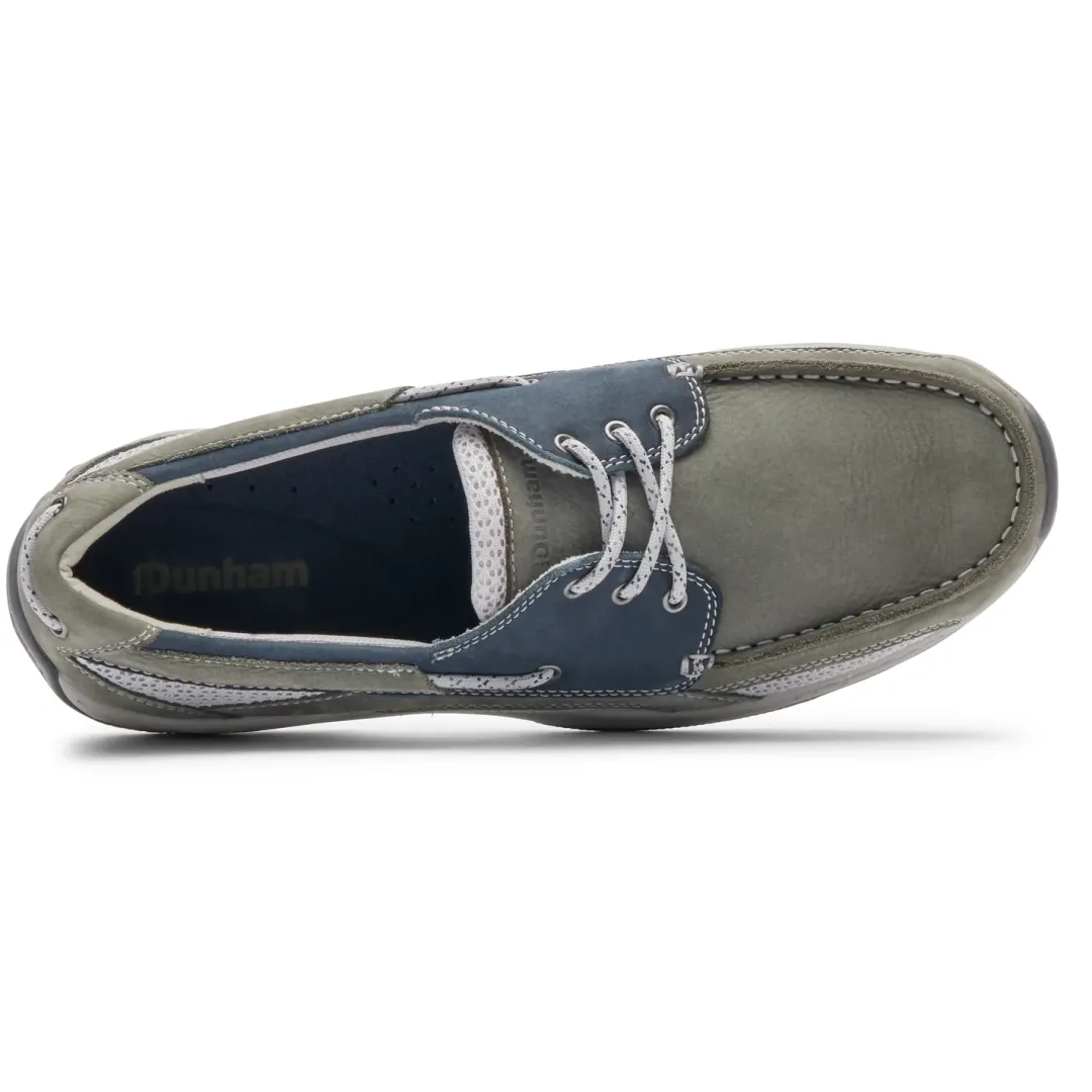 Wide>Rockport Men's Captain Boat Shoe Grey/NavyNubuck