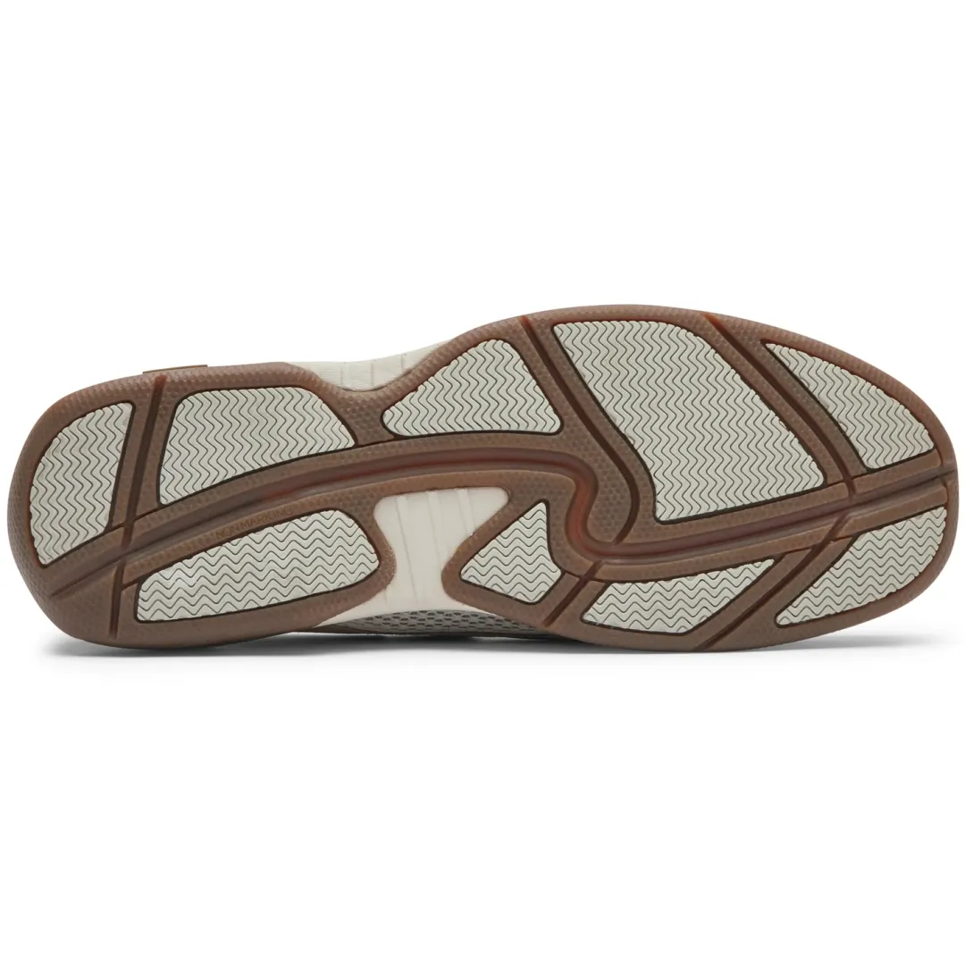 Wide>Rockport Men's Captain Boat Shoe Rocksand/PostNubuck