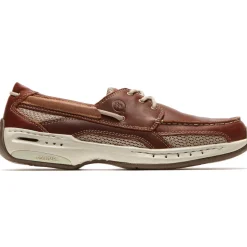 Wide|Shoes>Rockport Men's Captain Boat Shoe BROWN