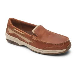 Wide|Shoes>Rockport Men's Captain Venetian Boat Shoe TANLEA
