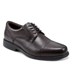Oxfords & Lace-ups|Oxfords & Lace-ups>Rockport Men's Charles Road Cap Toe Oxford DarkBrownLeather