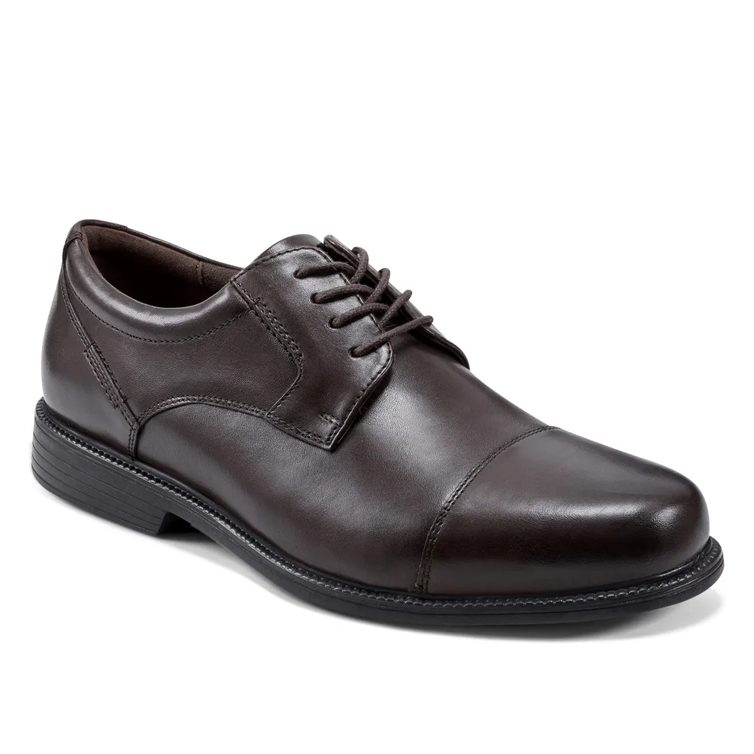 Oxfords & Lace-ups|Oxfords & Lace-ups>Rockport Men's Charles Road Cap Toe Oxford DarkBrownLeather