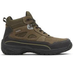 Boots|Wide>Rockport Men's Cloud Plus Mid II Waterproof Boot BREENNUBUCK