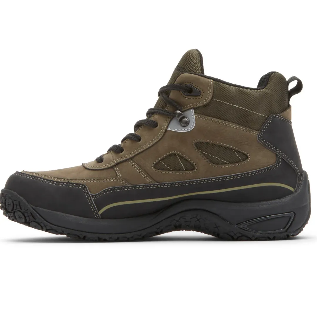 Boots|Wide>Rockport Men's Cloud Plus Mid II Waterproof Boot BREENNUBUCK