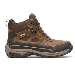 Wide|Boots>Rockport Men's Cloud Plus Mid II Waterproof Boot BROWNLEATHER
