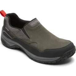 Wide|Shoes>Rockport Men's Cloud Plus Waterproof Slip-On Shoe GREY