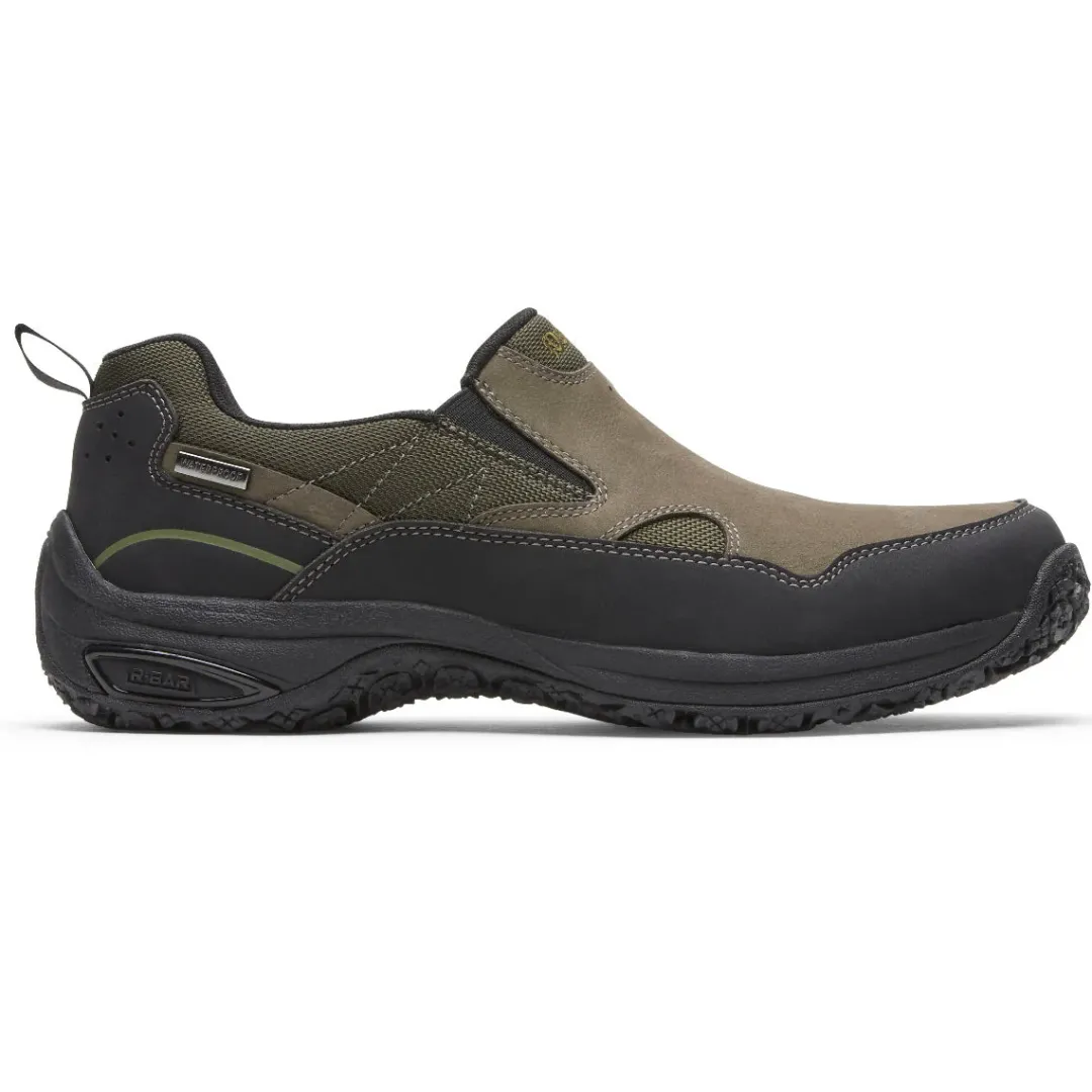 Wide|Shoes>Rockport Men's Cloud Plus Waterproof Slip-On Shoe BREEN