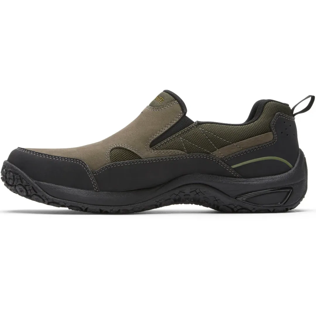 Wide|Shoes>Rockport Men's Cloud Plus Waterproof Slip-On Shoe BREEN