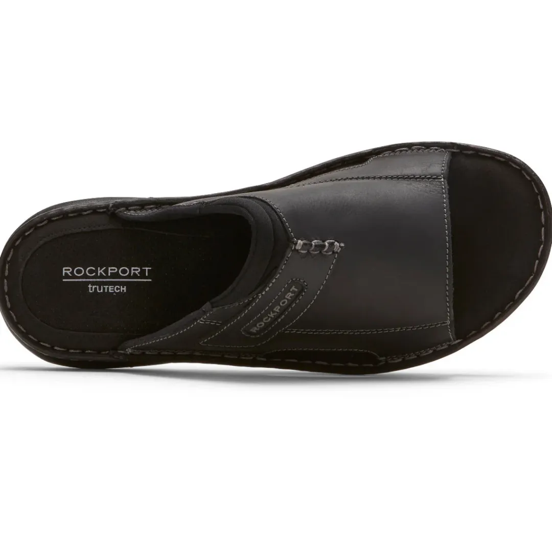Sandals|Sandals>Rockport Men's Darwyn 2 Slide BLACKLEAII