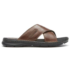 Sandals|Sandals>Rockport Men's Darwyn Cross Band Slide COACHBROWNLEA
