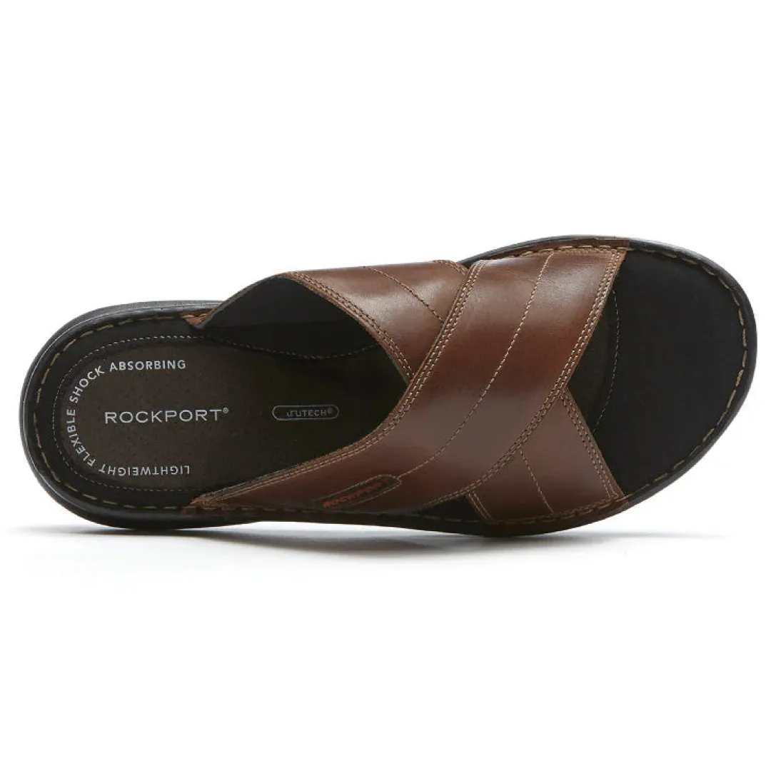 Sandals|Sandals>Rockport Men's Darwyn Cross Band Slide COACHBROWNLEA