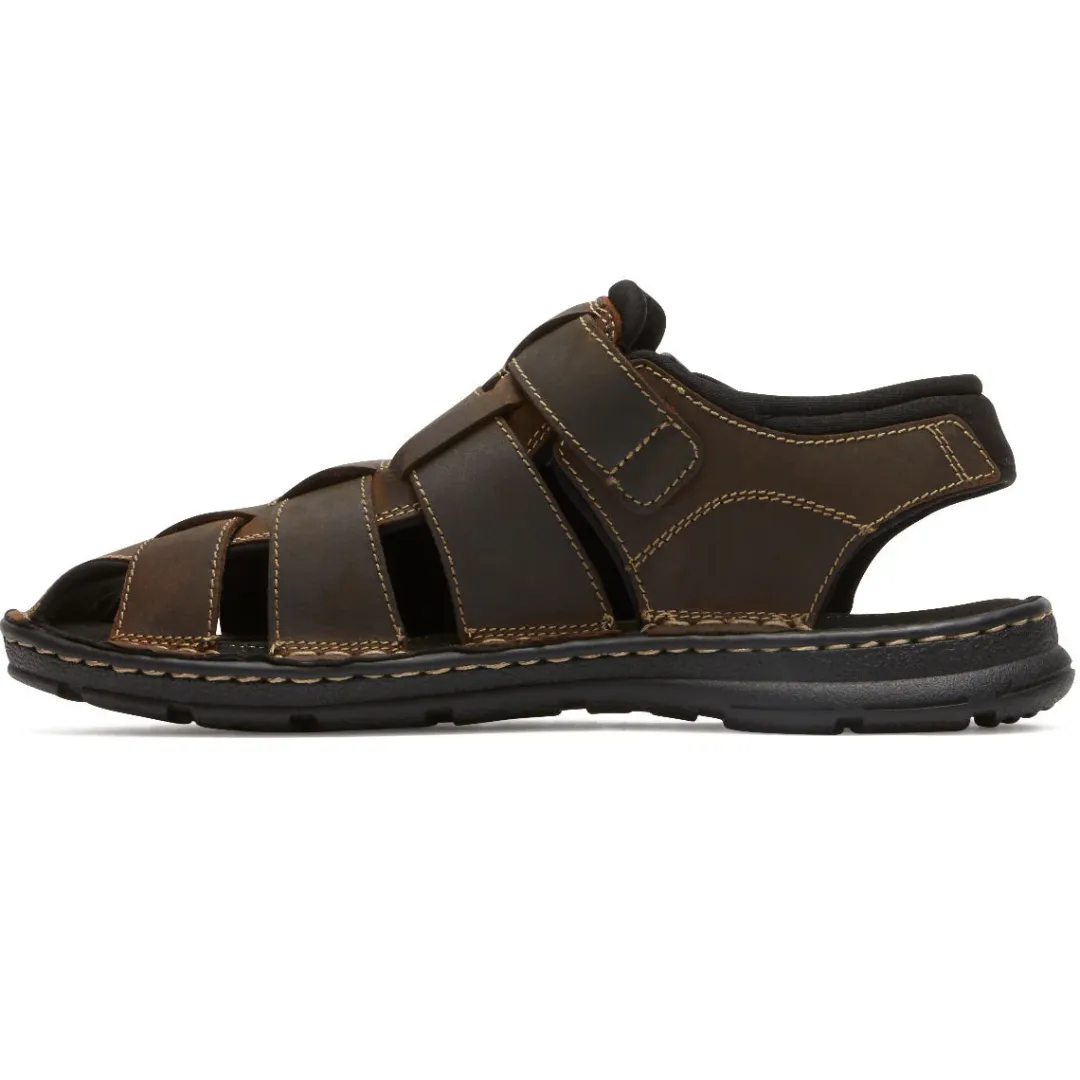Sandals|Sandals>Rockport Men's Darwyn Fisherman Slingback Sandal BROWNIILEA