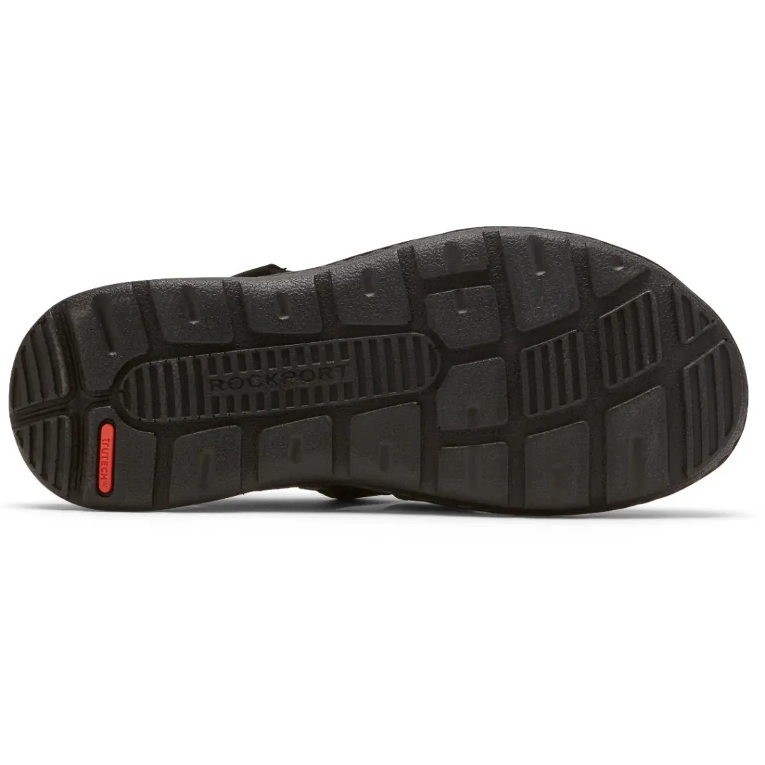 Sandals|Sandals>Rockport Men's Darwyn Fisherman Slingback Sandal BLACKLEATHER2