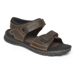 Sandals|Sandals>Rockport Men's Darwyn Quarter-Strap Sandal BROWNIILEATHER