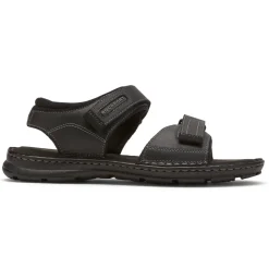 Sandals|Sandals>Rockport Men's Darwyn Quarter-Strap Sandal BLACKLEATHER2