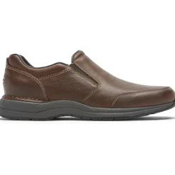 Loafers & Slip-ons|Loafers & Slip-ons>Rockport Men's Edge Hill 2 Double Gore Slip-On LIGHTBROWN