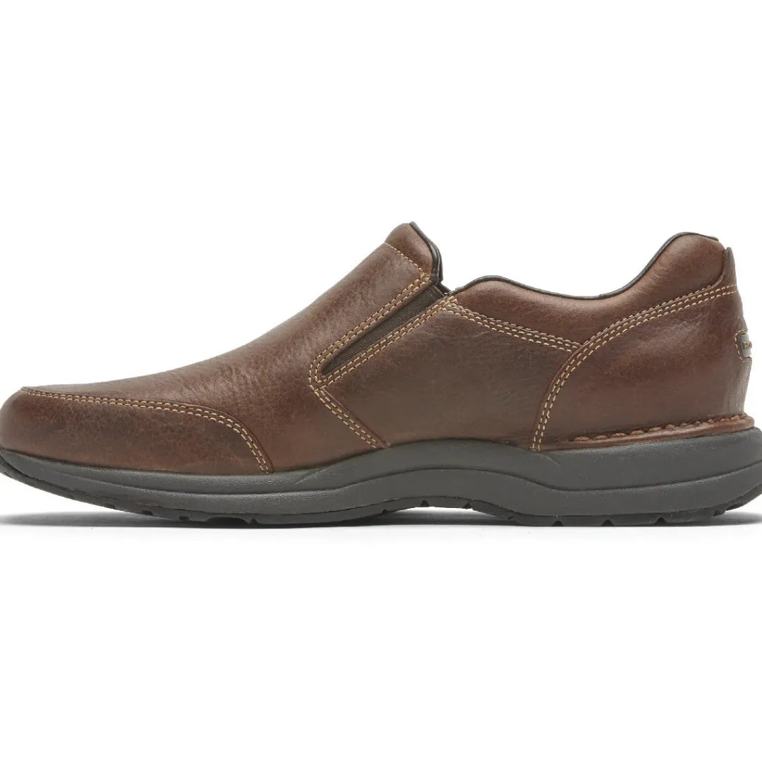 Loafers & Slip-ons|Loafers & Slip-ons>Rockport Men's Edge Hill 2 Double Gore Slip-On LIGHTBROWN