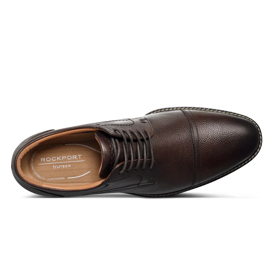 Oxfords & Lace-ups|Oxfords & Lace-ups>Rockport Men's Findlay Dress Lace-up Almond Toe Oxfords DarkBrown