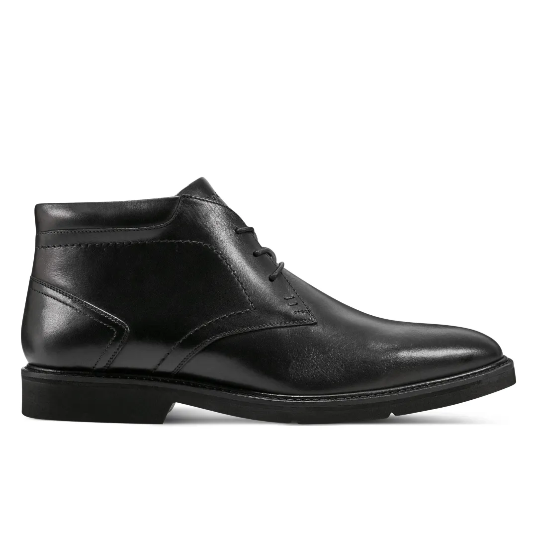 Boots|Boots>Rockport Men's Flynn Lace-up Almond Toe Casual Boots Black