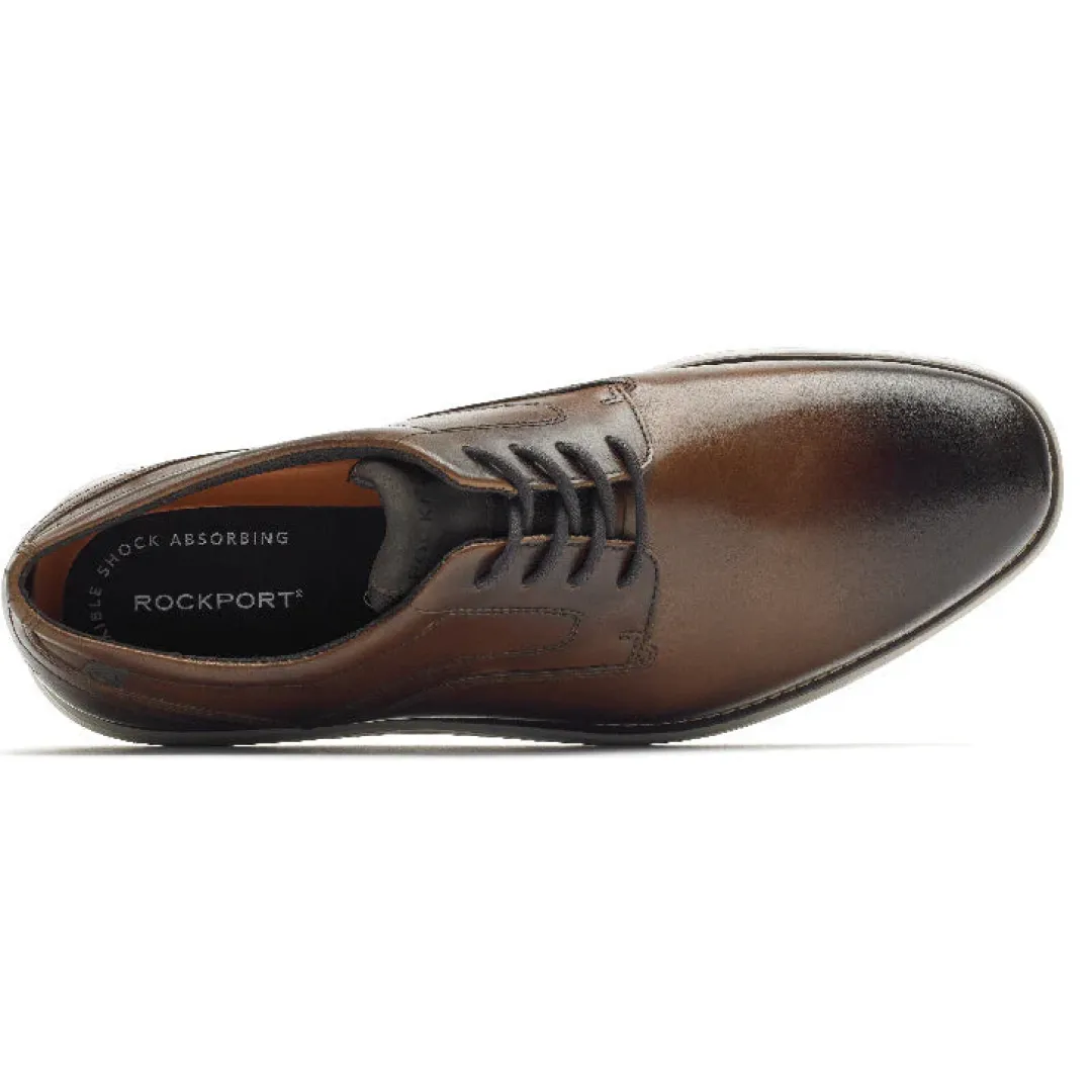 Oxfords & Lace-ups|Oxfords & Lace-ups>Rockport Men's Garett Plain Toe Oxford COGNAC