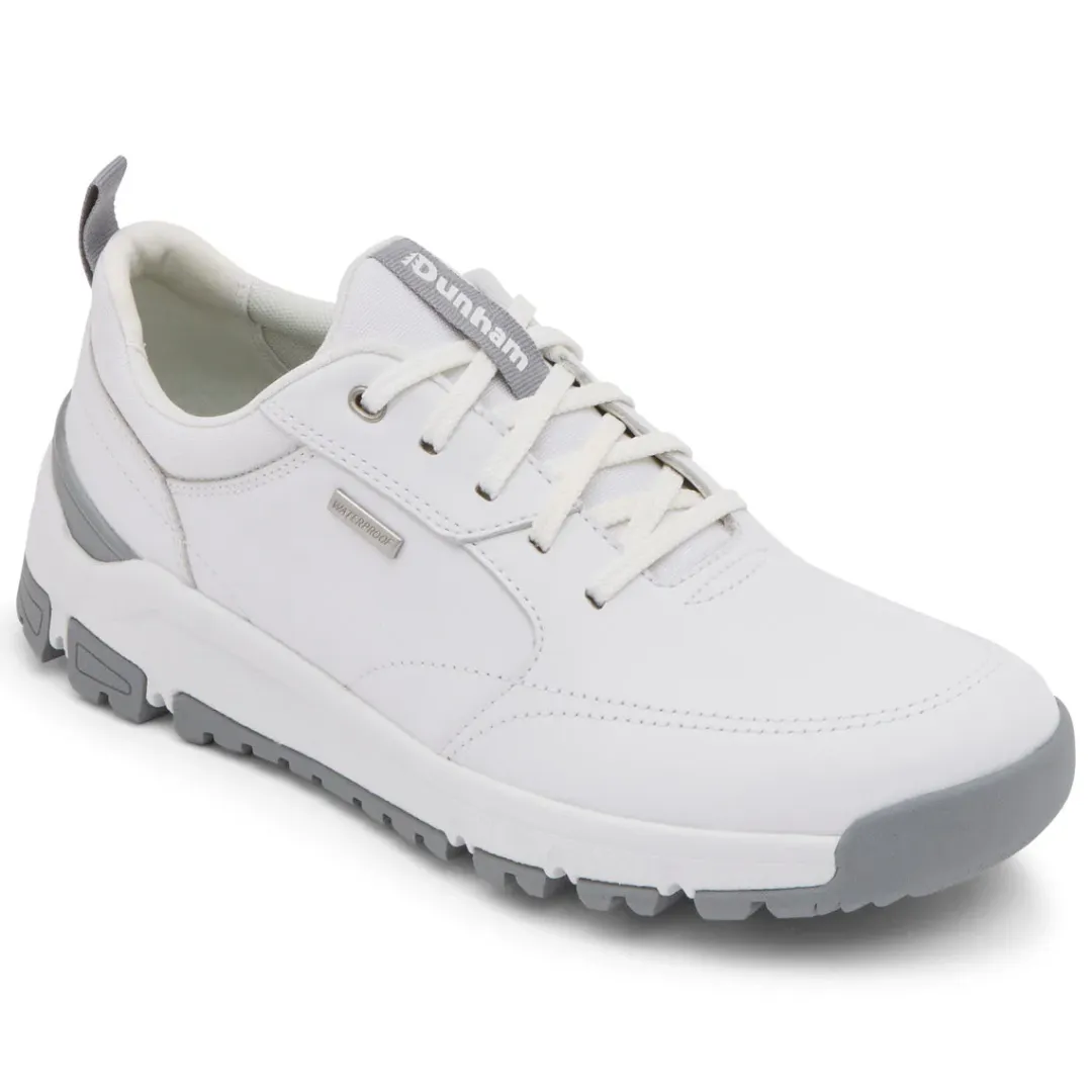 Wide>Rockport Men's Glastonbury Waterproof uBal Walking Shoe WhiteLeather/Suede