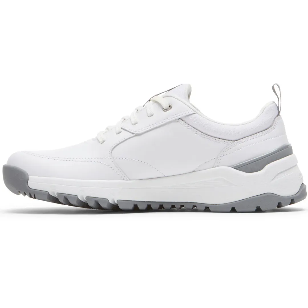Wide>Rockport Men's Glastonbury Waterproof uBal Walking Shoe WhiteLeather/Suede