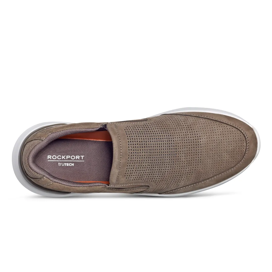 Sneakers|Sneakers>Rockport Men's Jaimin Round Toe Slip-on Casual Sneakers DarkGreen