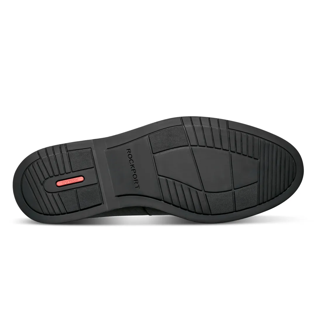 Loafers & Slip-ons|Loafers & Slip-ons>Rockport Men's Jensen Casual Slip-on Almond Toe Loafers Black