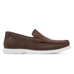 Loafers & Slip-ons|Loafers & Slip-ons>Rockport Men's Jensen Casual Slip-on Almond Toe Loafers DarkBrown