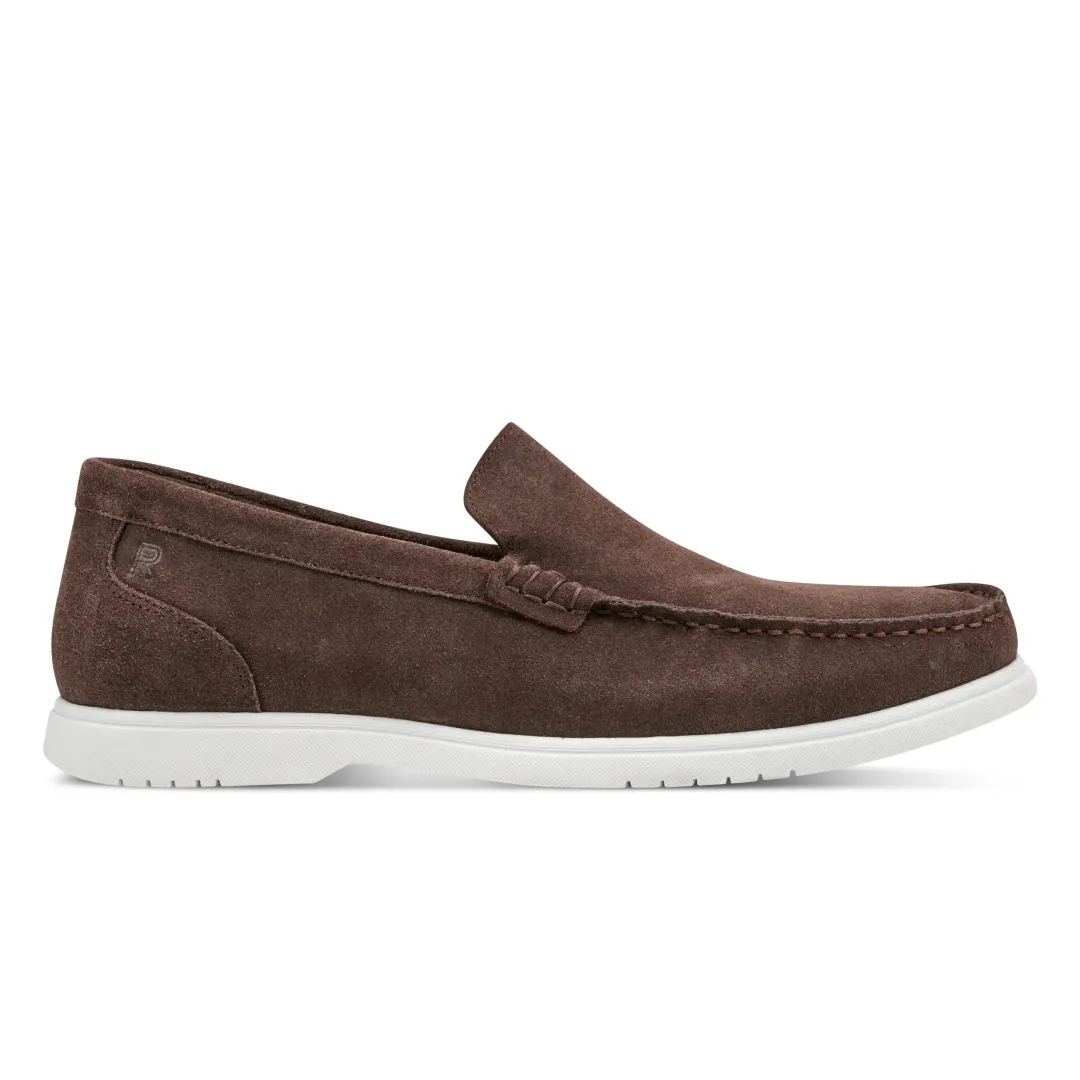 Loafers & Slip-ons|Loafers & Slip-ons>Rockport Men's Jensen Casual Slip-on Almond Toe Loafers DarkBrown