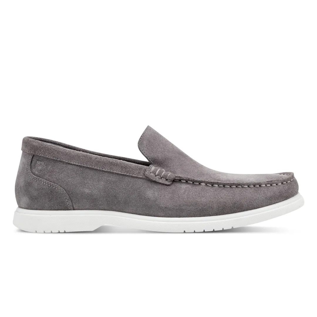 Loafers & Slip-ons|Loafers & Slip-ons>Rockport Men's Jensen Casual Slip-on Almond Toe Loafers DarkGray
