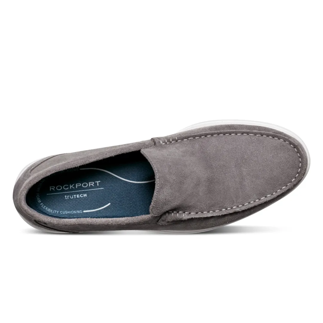 Loafers & Slip-ons|Loafers & Slip-ons>Rockport Men's Jensen Casual Slip-on Almond Toe Loafers DarkGray