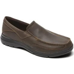 Loafers & Slip-ons|Loafers & Slip-ons>Rockport Men's Junction Point Slip-On CHOCOLATE