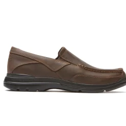 Loafers & Slip-ons|Loafers & Slip-ons>Rockport Men's Junction Point Slip-On CHOCOLATE