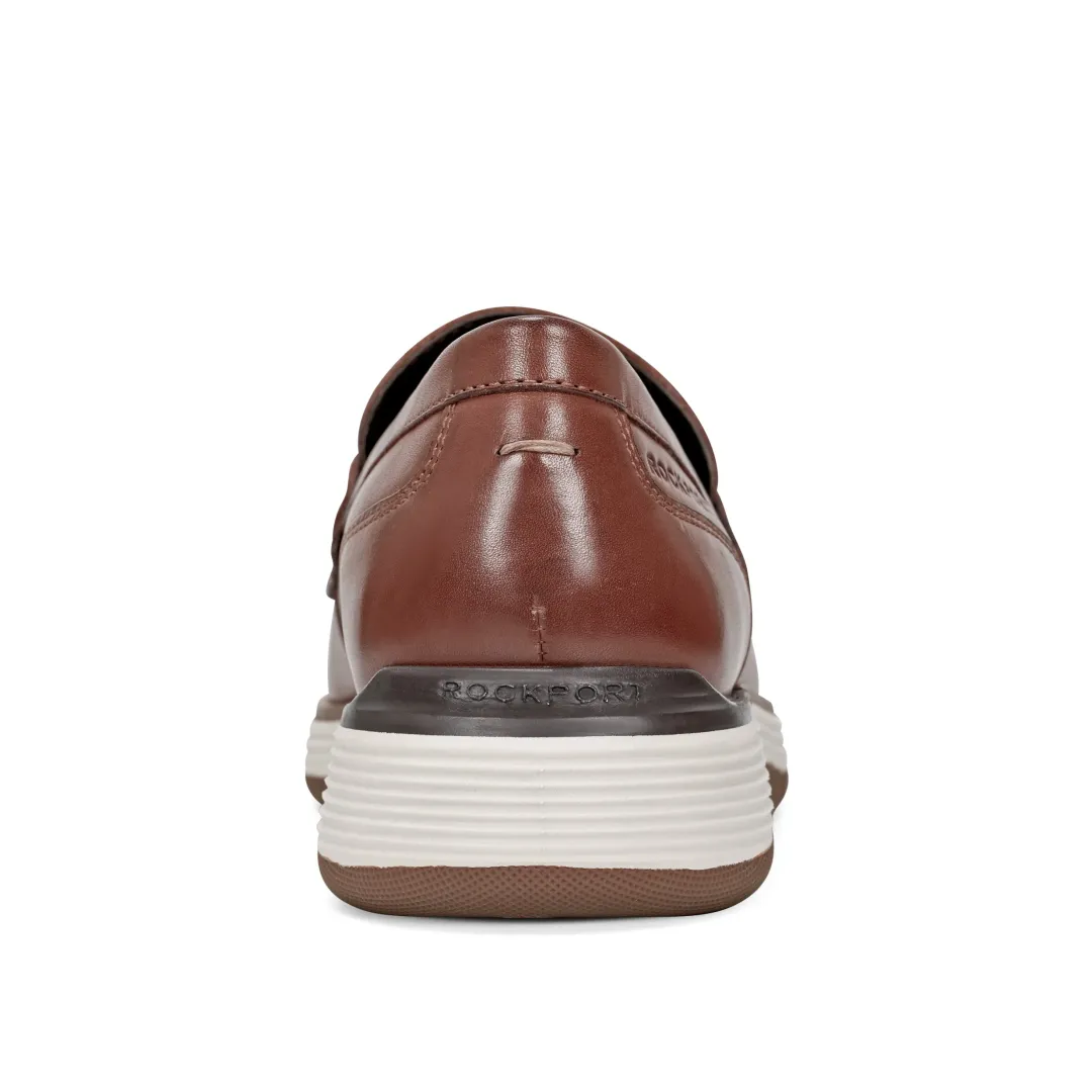 Loafers & Slip-ons|Loafers & Slip-ons>Rockport Men's Liam Casual Slip-on Penny Loafers DarkNatural