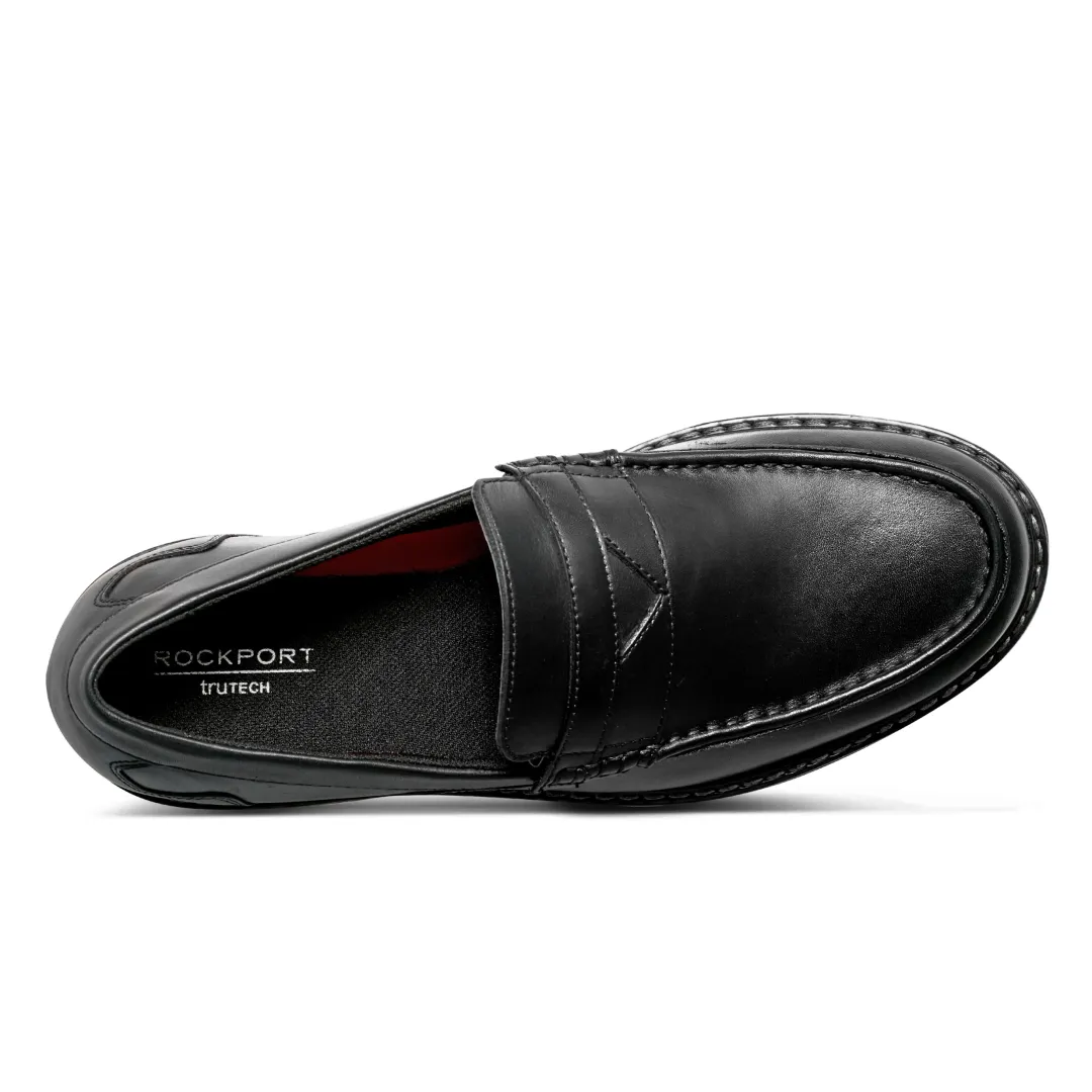 Loafers & Slip-ons|Loafers & Slip-ons>Rockport Men's Maverick Penny Loafer BlackLeather