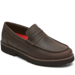 Loafers & Slip-ons|Loafers & Slip-ons>Rockport Men's Maverick Penny Loafer DarkBrownLeather