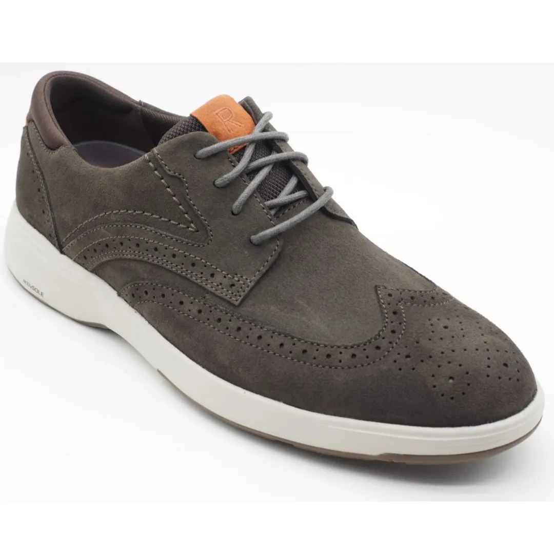 Oxfords & Lace-ups|Oxfords & Lace-ups>Rockport Men's Noah Wing Tip Walking Shoe DarkGreenSuede