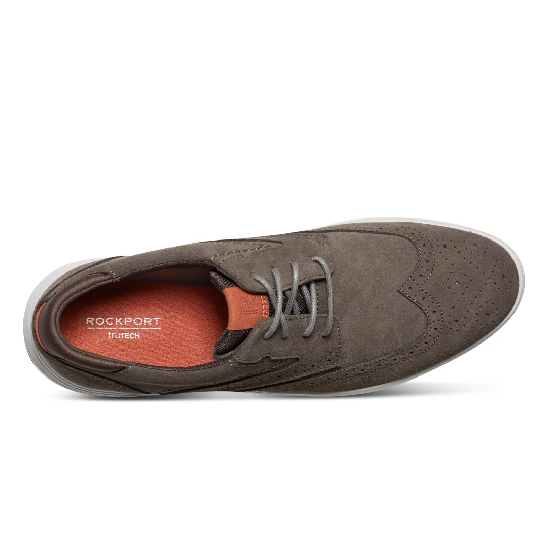 Oxfords & Lace-ups|Oxfords & Lace-ups>Rockport Men's Noah Wing Tip Walking Shoe DarkGreenSuede
