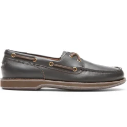 Loafers & Slip-ons|Loafers & Slip-ons>Rockport Men's Perth Boat Shoe DARKBROWNPULLUP