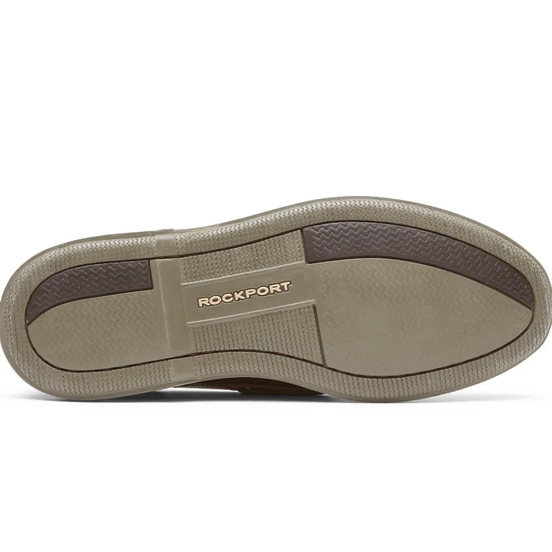 Loafers & Slip-ons|Loafers & Slip-ons>Rockport Men's Perth Boat Shoe BEESWAX/DARKBROWNL
