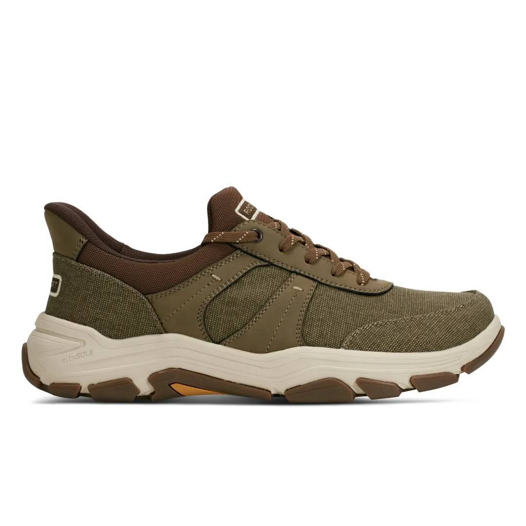 Oxfords & Lace-ups|Oxfords & Lace-ups>Rockport Men's Rhett Step Activated Casual Lace-up GreenCanvas