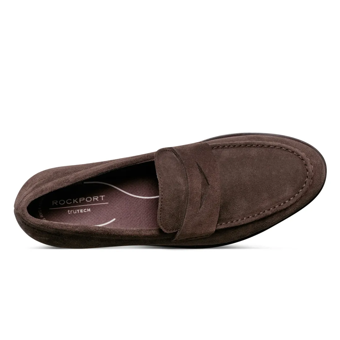 Loafers & Slip-ons|Loafers & Slip-ons>Rockport Men's Sutton Dress Slip-on Penny Loafers DarkBrown