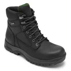 Boots>Rockport Men's 8000Works Waterproof 6-Inch Plain Toe Boot BLACKLEATHER
