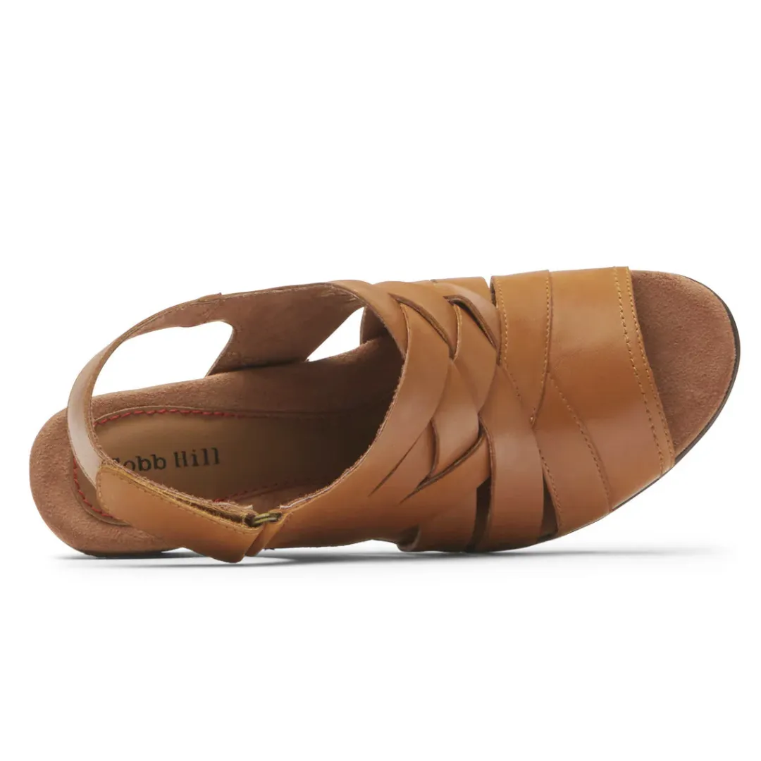 Sandals>Rockport Women's Laurel Woven Sandal Honey